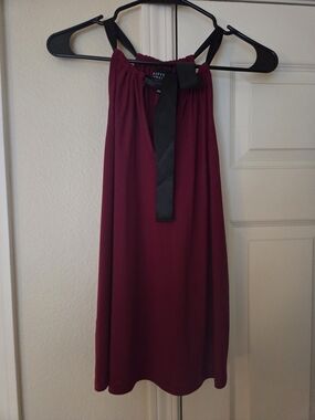 Fifty Grey Maroon Halter Tank Top